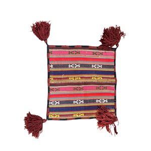 Vintage Striped Woven‎ Pillow Tassels Bohemian Colorful Ethnic Decor
